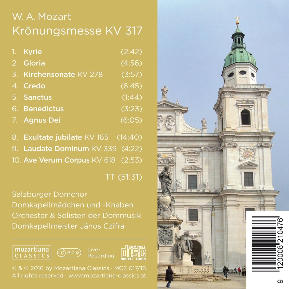 W.A.Mozart - Kronungsmesse Kv 317