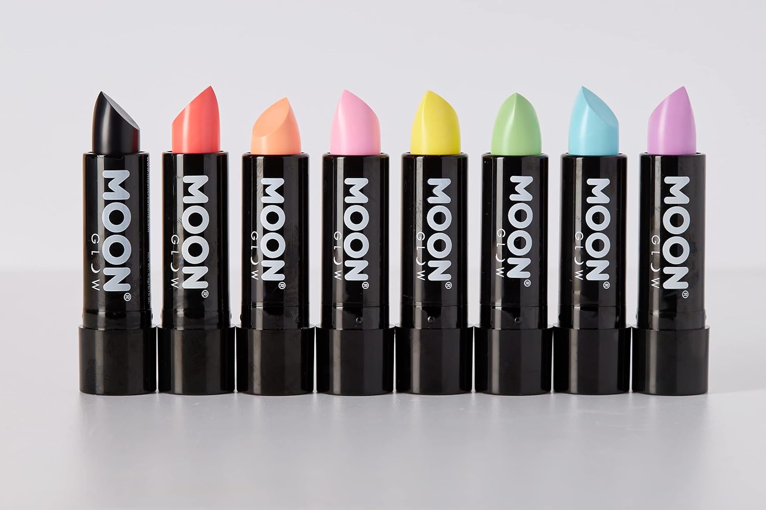 Smiffys Moon Glow Pastel Neon UV Lipstick, Black
