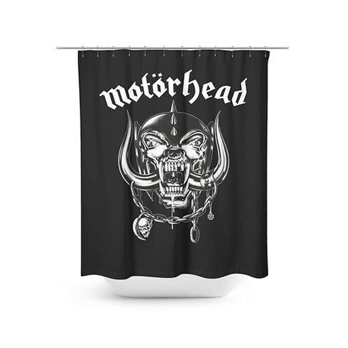 Motörhead Shower Curtain with Rings for Curtain Polyester