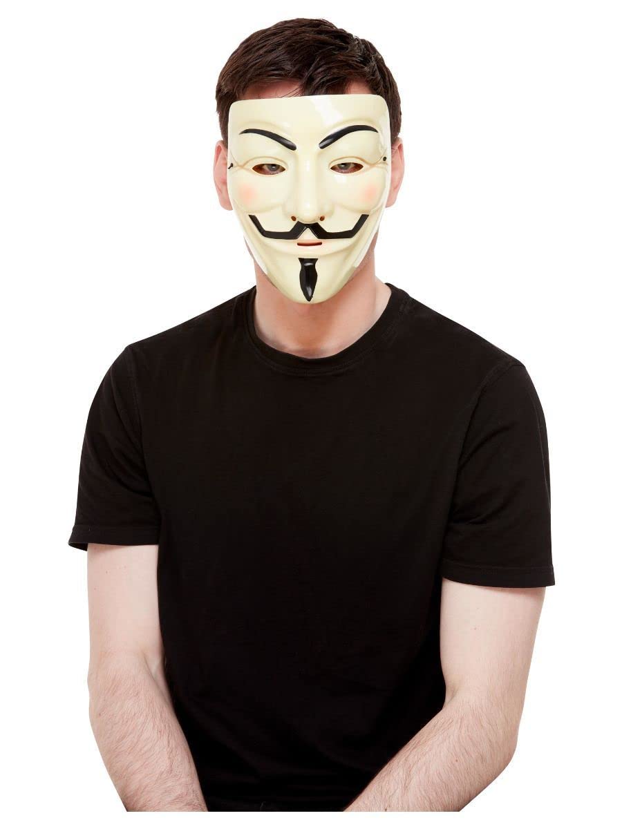 Smiffys Guy Fawkes Mask, Cream