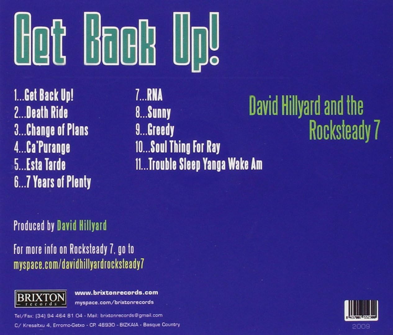 Dave Hillyard & The Rocksteady 7 - Get Back Up !