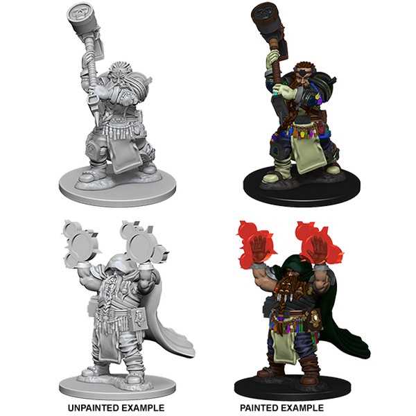 D&D Unpainted Miniatures: Dwarf Male Cleric