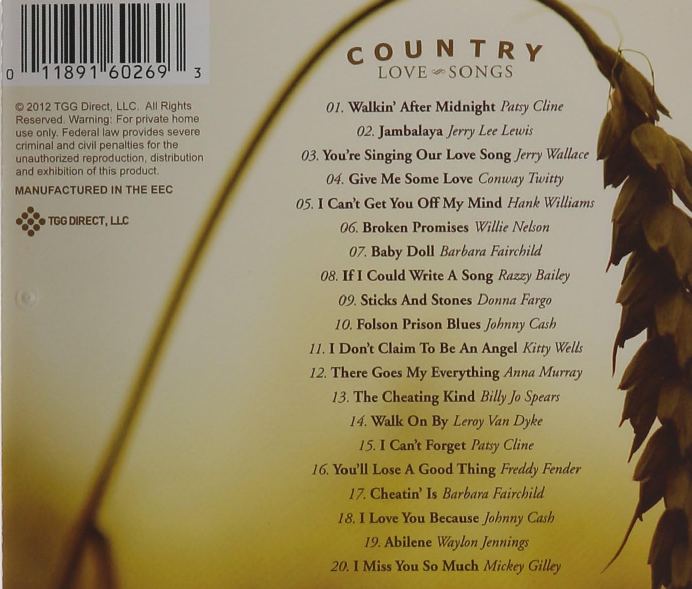 Country Love Songs