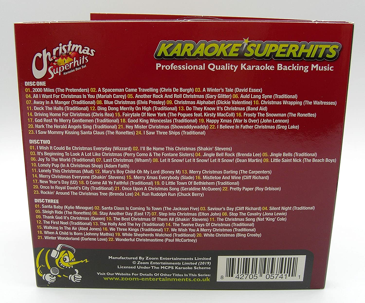 Zoom Karaoke CD+G - Christmas Superhits - Triple CD+G Karaoke Pack
