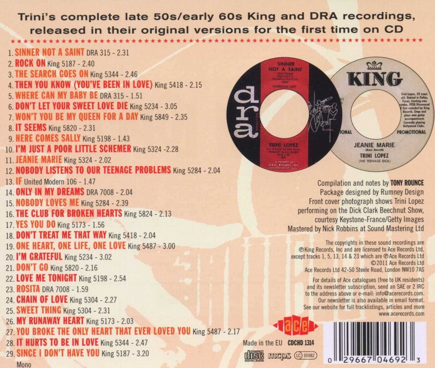 Sinner not a saint: The complete King and DRA recordings 1959-1961