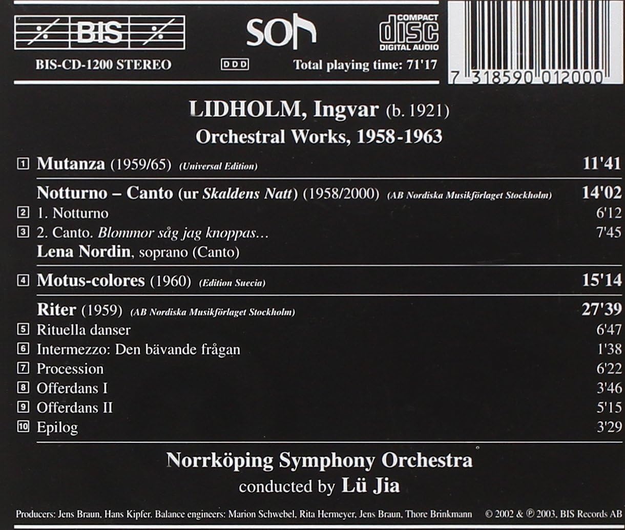 Orchestral Works (Jia, Norrkoping So, Nordin)