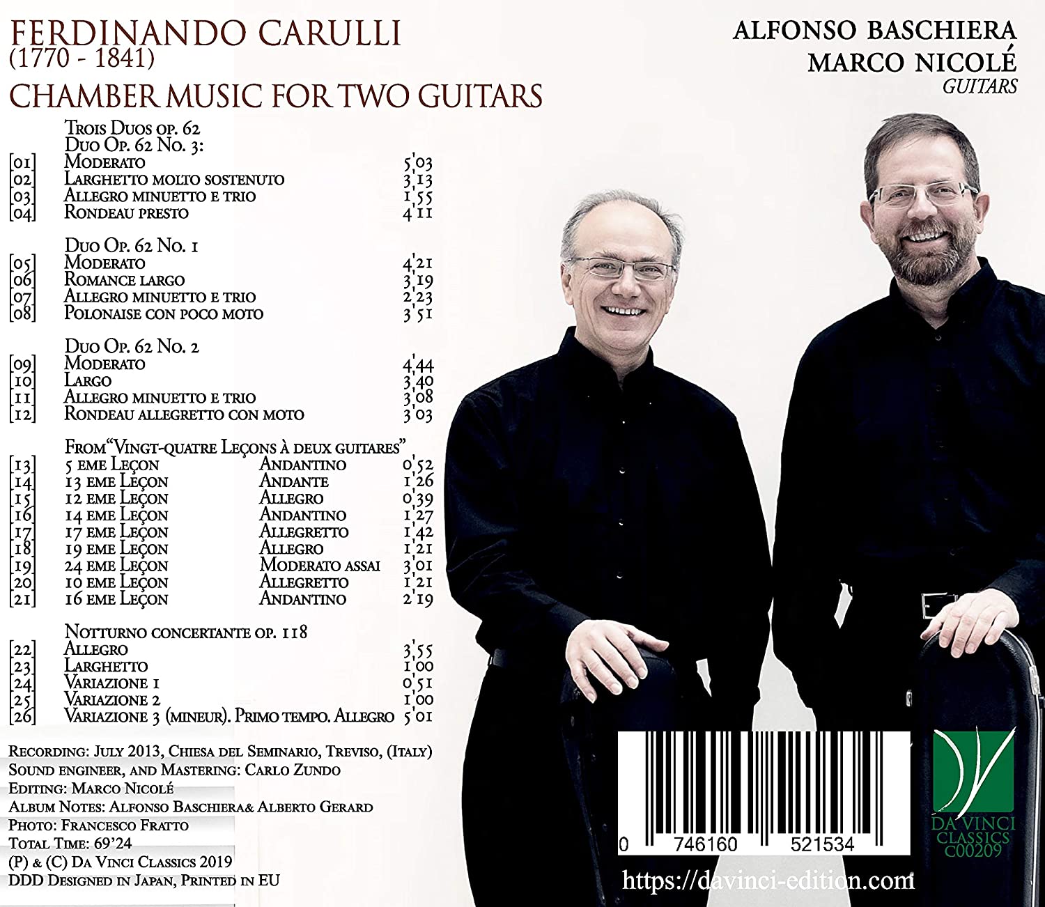 Carulli: Chamber Music With Two Guitars