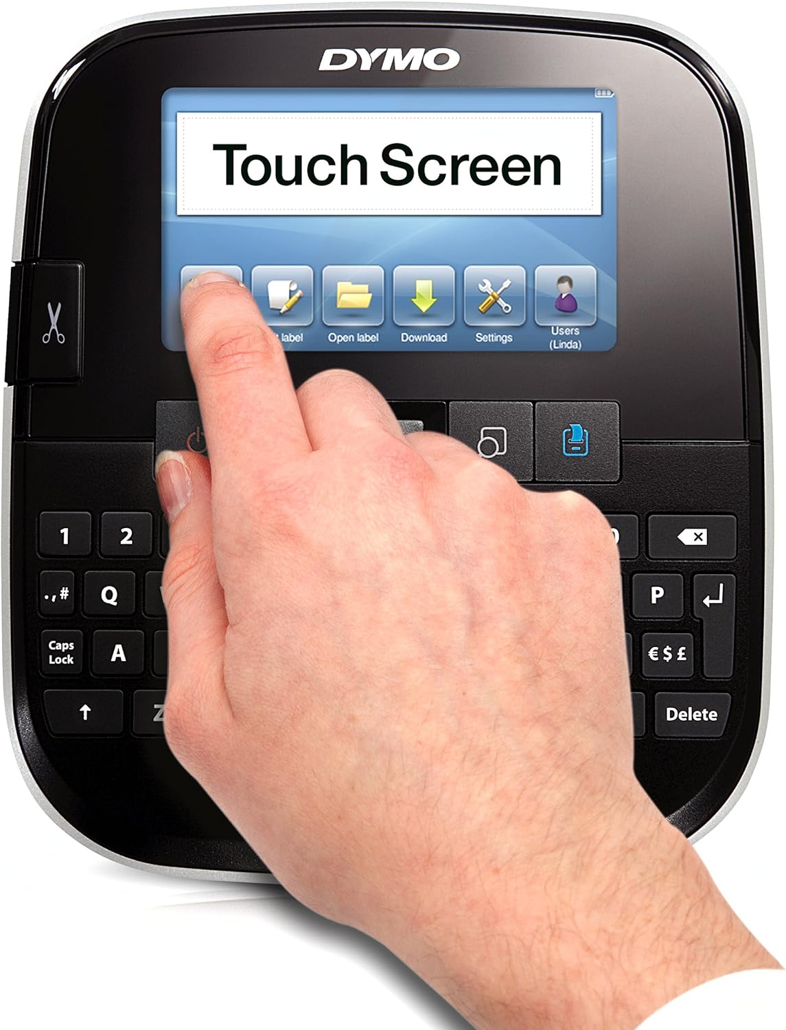 Dymo LabelManager 500 Touch Screen Desktop Label Printer QWERTY Keyboard Black/Silver