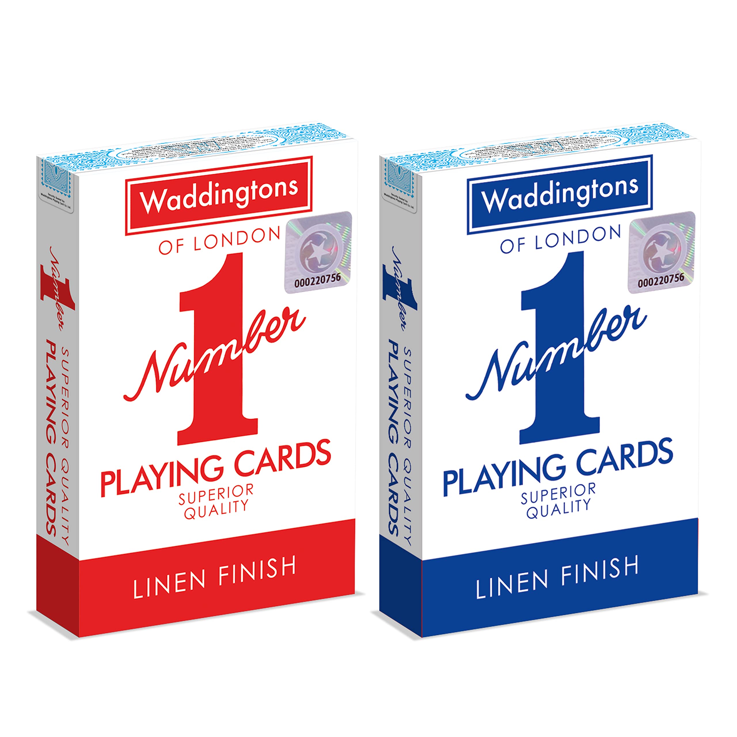 Waddingtons Number1 Spielkarten (rote und Blaue Farben