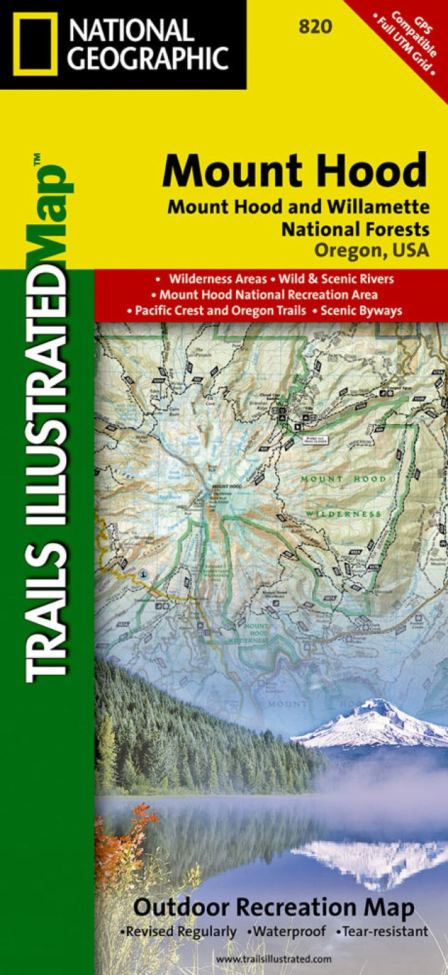Mount Hood Map (Mount Hood and Willamette National Forests)