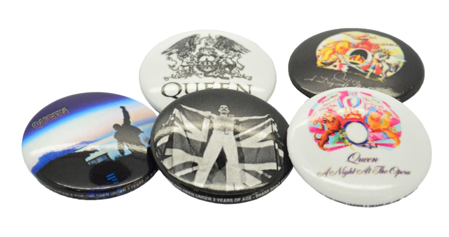 Queen Mix Unisex Badge Set multicolour, metal,