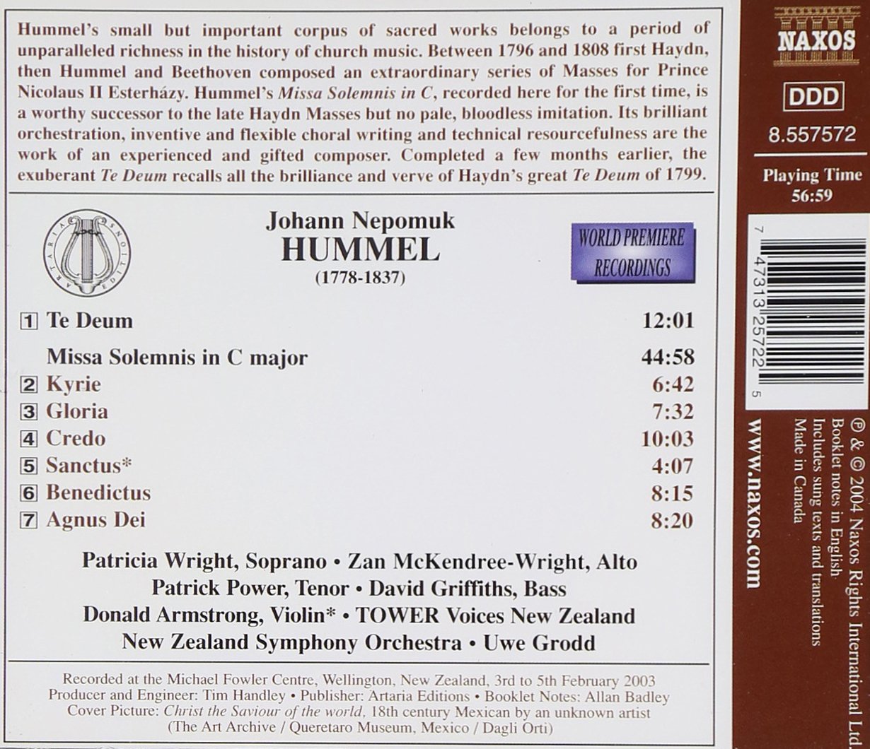 Hummel: Missa Solemnis in C Major / Te Deum