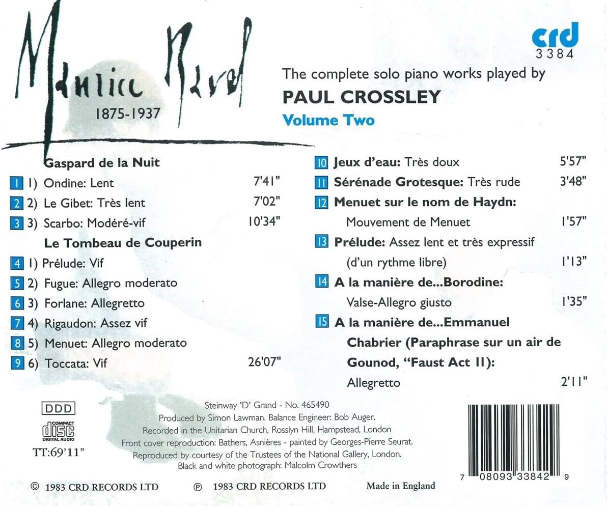 Maurice Ravel: The Complete Solo Piano Works - Volume 2