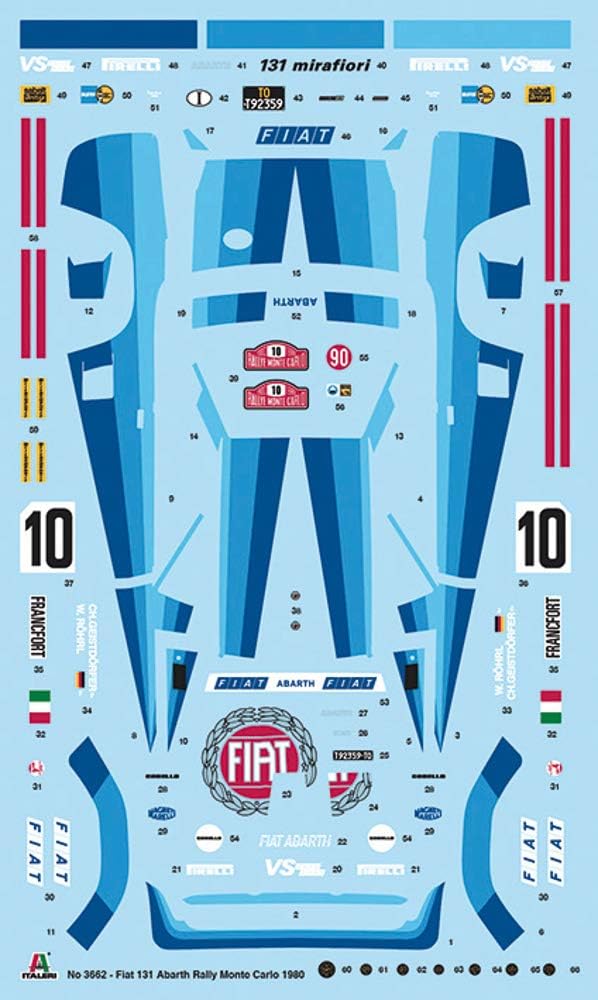 Italeri IT3662 Fiat Model to Assemble, Multi-Coloured