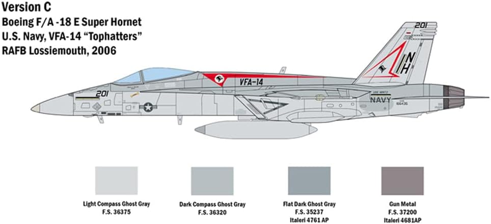 Italeri 510002791 1:48 F/A-18E Super Hornet Building, Stand Model Making, Crafts, Hobby, Gluing, Plastic Construction Kit, True to Detail, Unvarnished