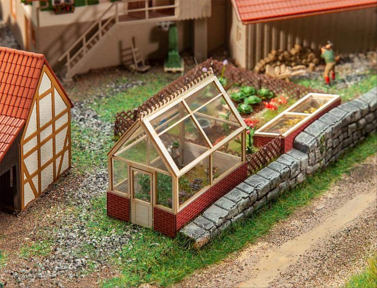 Faller FA180305 Gewächshaus Modellbausatz, Zubehör, Mehrfarbig, One Size