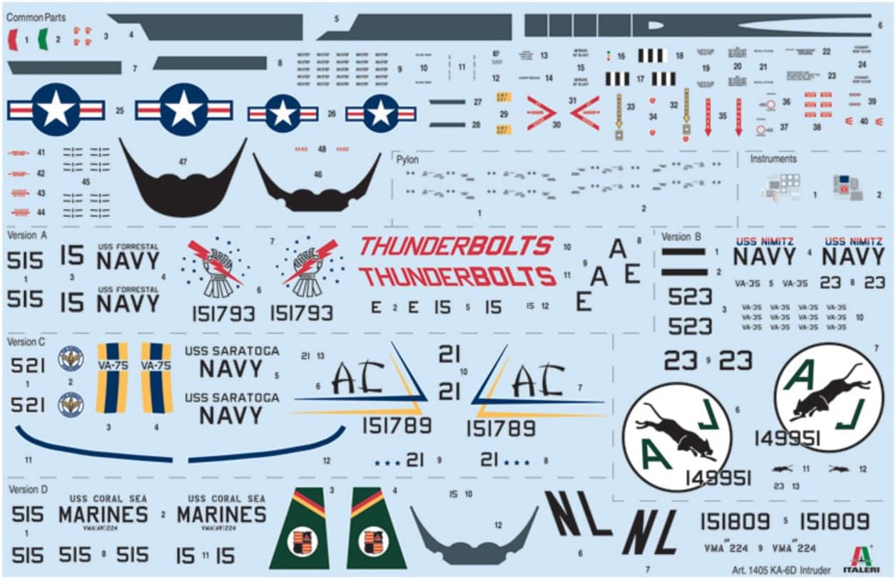 Italeri-1/72 1:72 KA-6D Intruder, Color no Pintado (1405