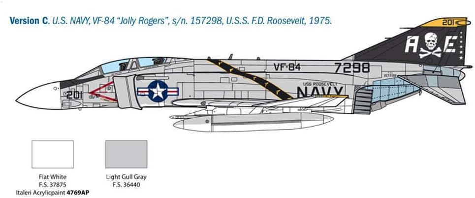 Italeri 2781 F-4J Phantom II Model Aeroplane Kit Plastic Scale 1:48