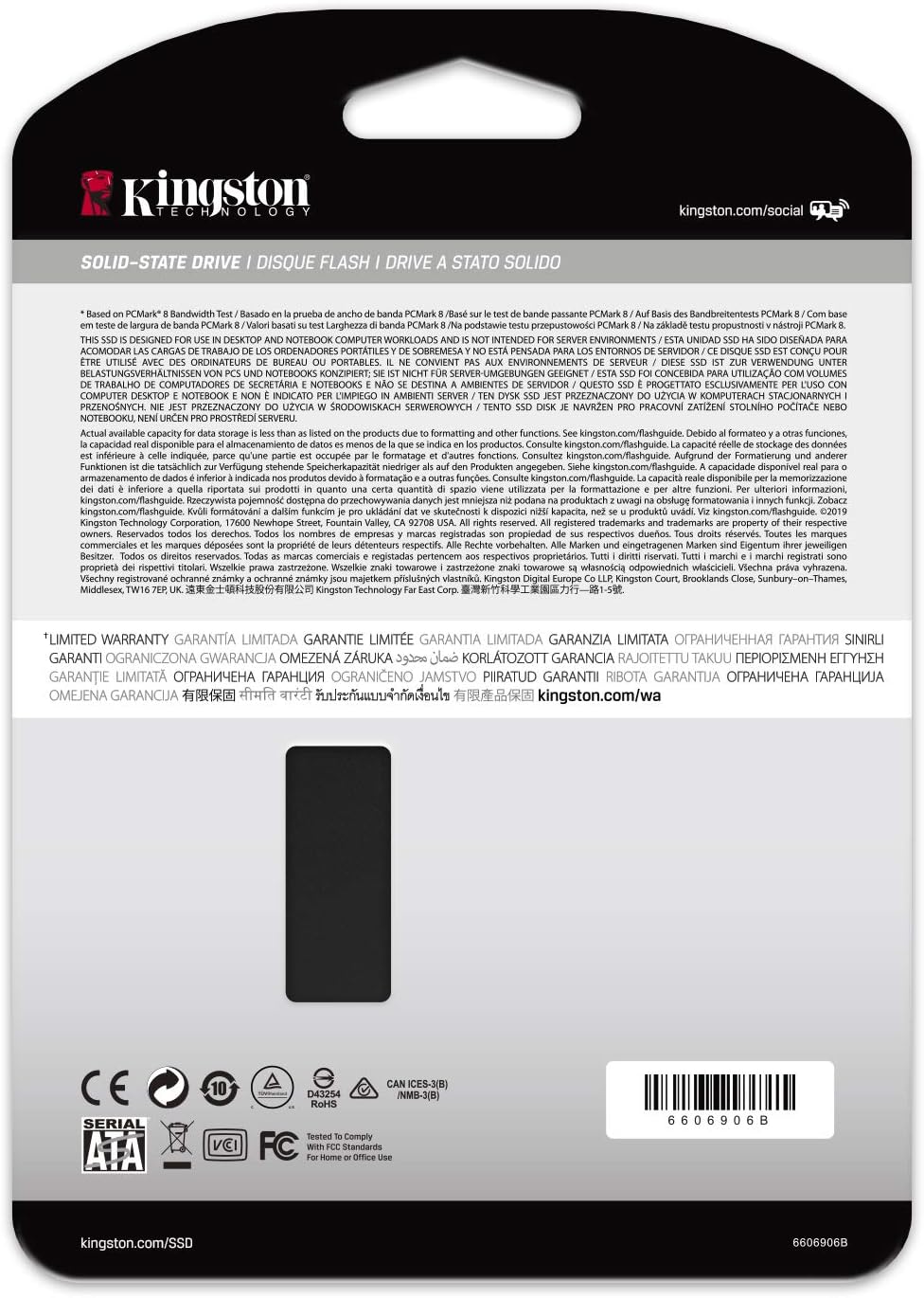 Kingston KC600 SSD SKC600/1024G Internal SSD 2.5", SATA Rev 3.0, 3D TLC, XTS-AES 256-bit encryption