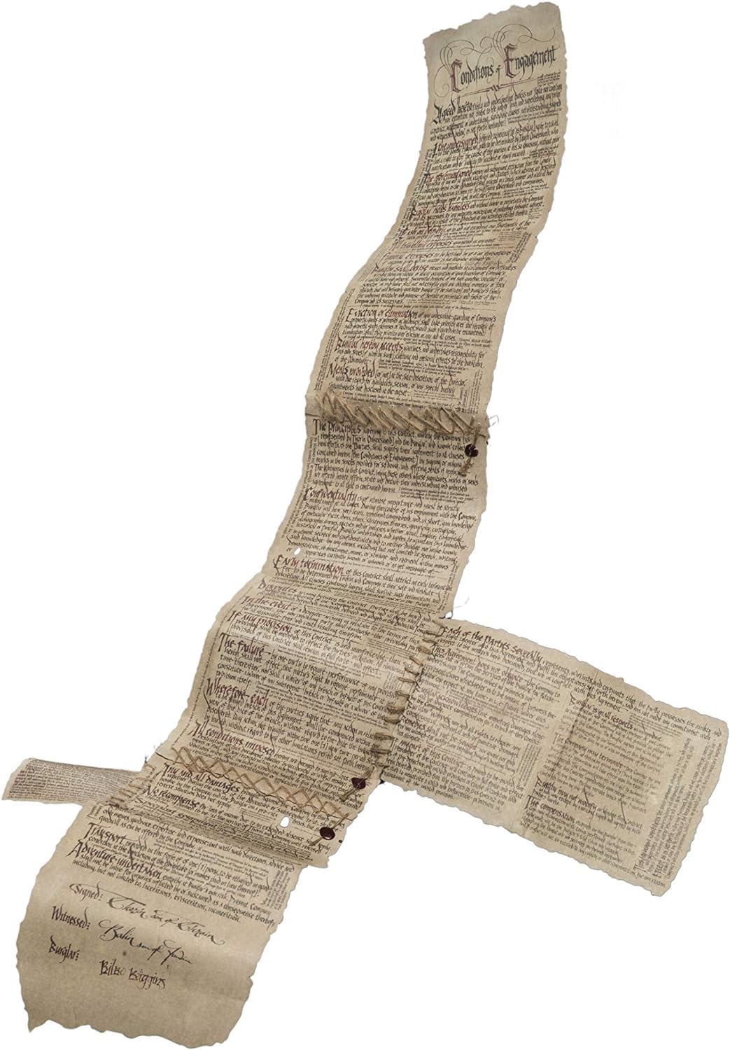 Weta Workshop - Hobbit - The Burglar Contract of Bilbo Baggins (Miniature Prop Replica