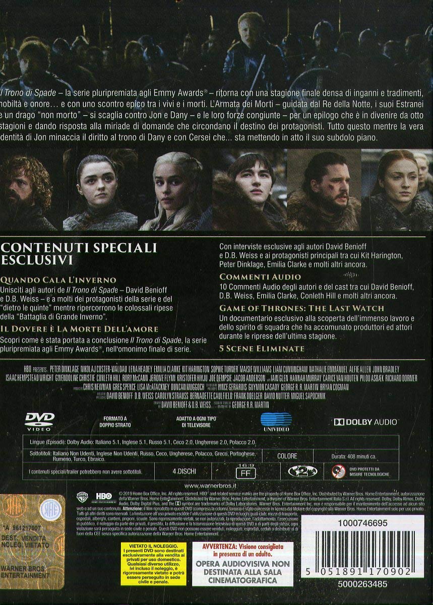 Il Trono Di Spade-Stagione 08 (4 DVD)