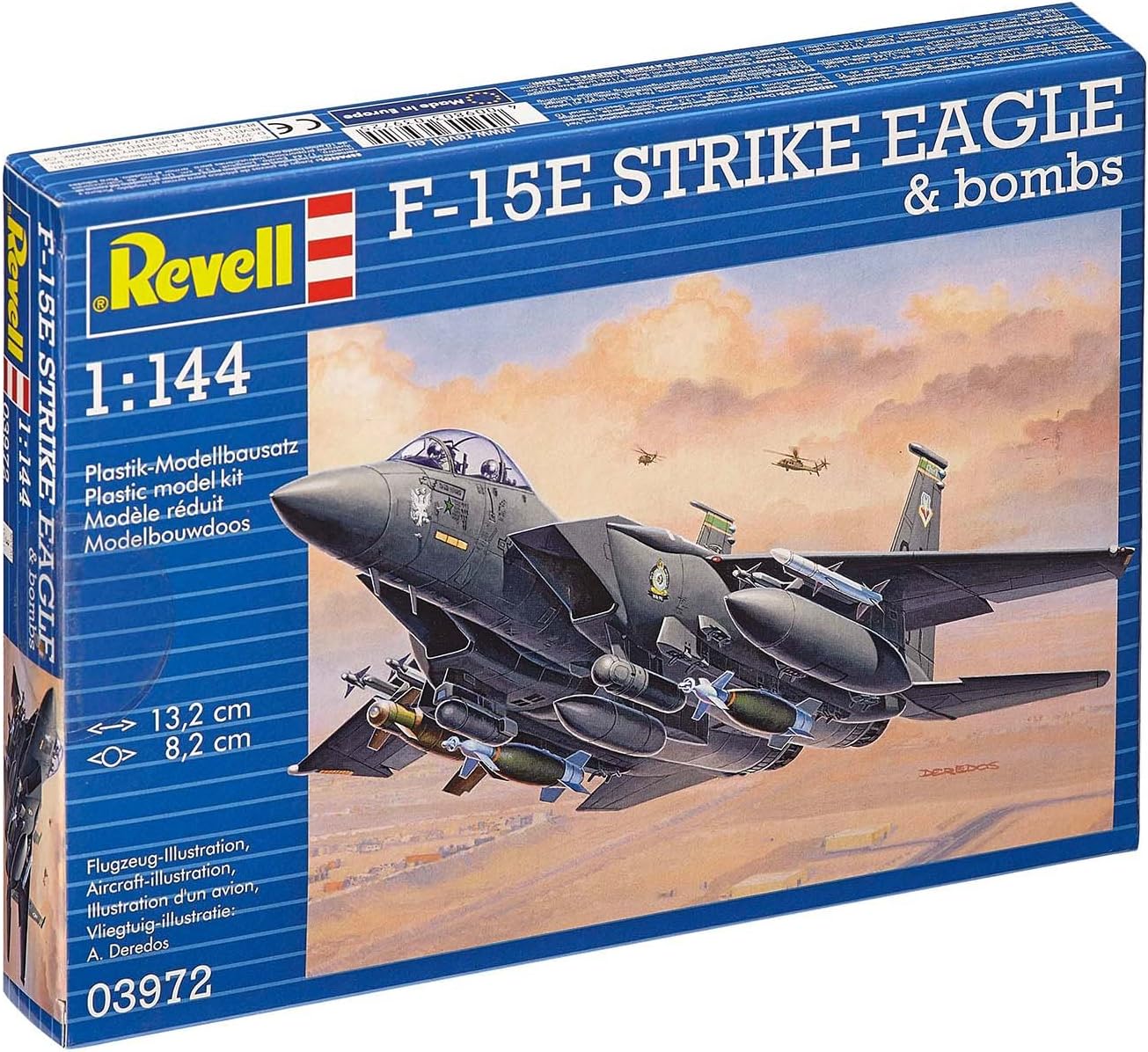 Revell 03972 F-15E Strike Eagle & bombs 1:144 Scale Unbuilt/Unpainted Plastic Model Kit, aqua