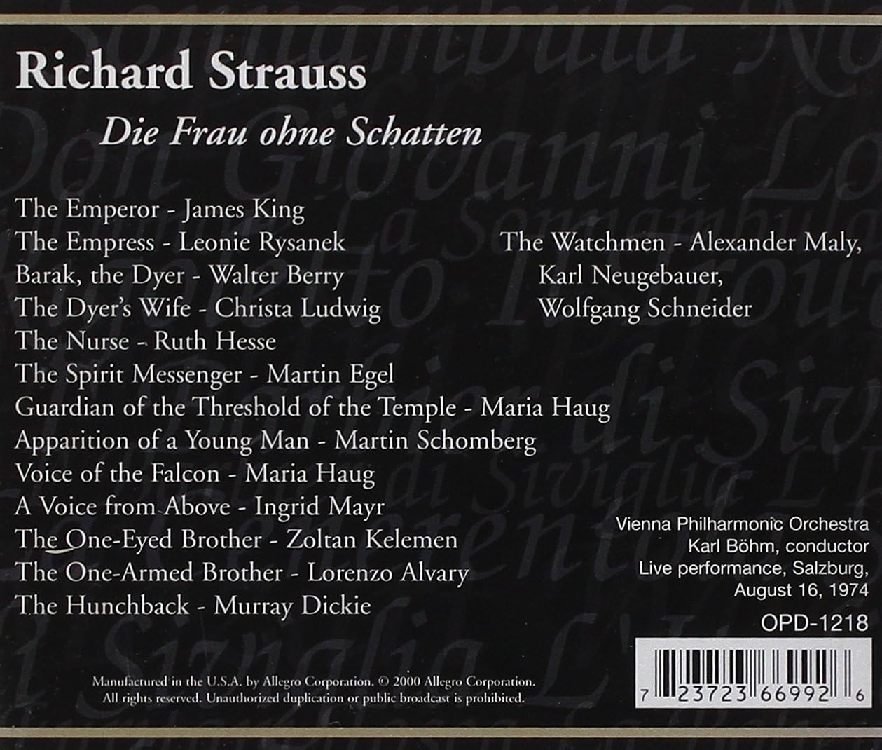 R Strauss: Die Frau Ohne Schatten