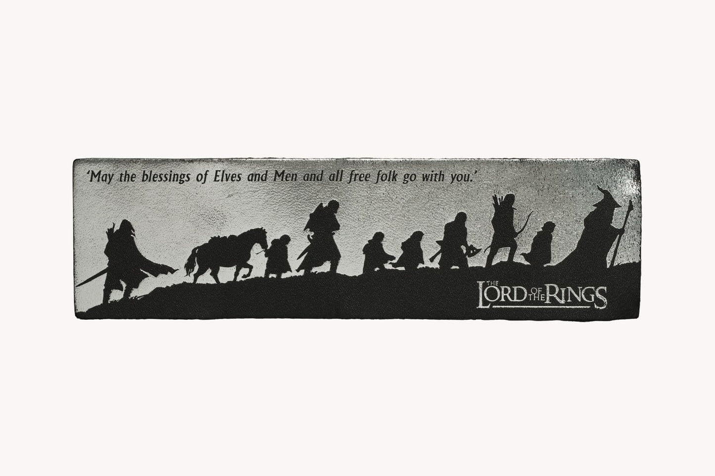WETA Collectibles Lord of the Rings Leather Bookmark Fellowship Silhouette
