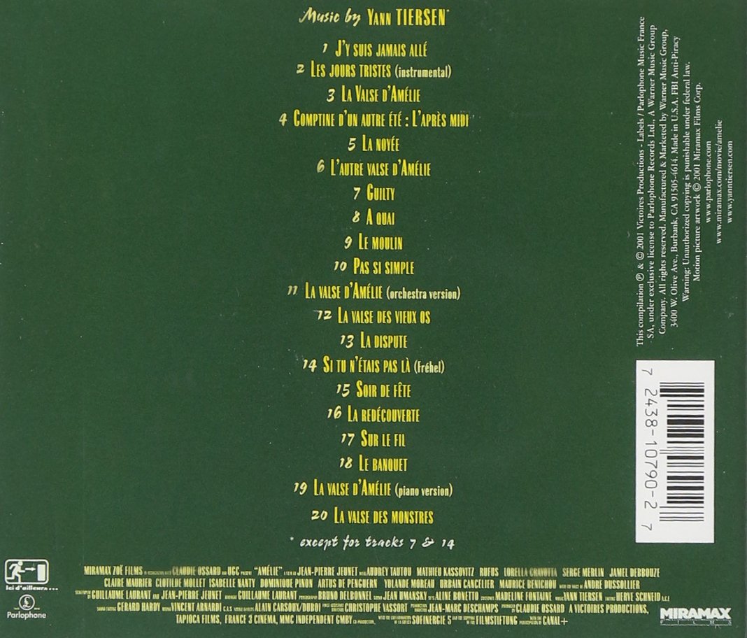 Soundtrack : Ost: Amelie From Montmartre (Yan Tiersen)