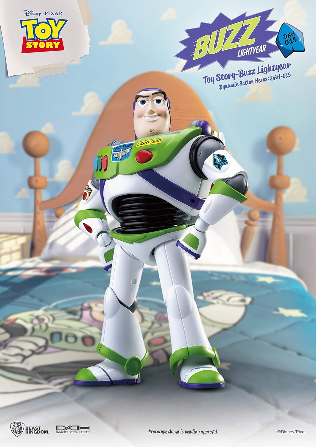 Beast Kingdom Toy Story: Dynamic 8ction Heroes Buzz Lightyear Action Figure, Multicolor, DAH-015