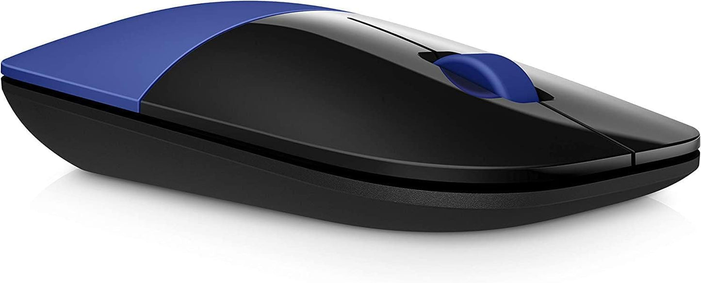 HP Z3700 Wireless Mouse, Blue, Slim, Multi-OS & Device Compatibility, 2.4 GHZ Connectivity, Multi-Surface Technology, Blue LED 1200 dpi Optical Sensor, Up to 16 Months Battery Life