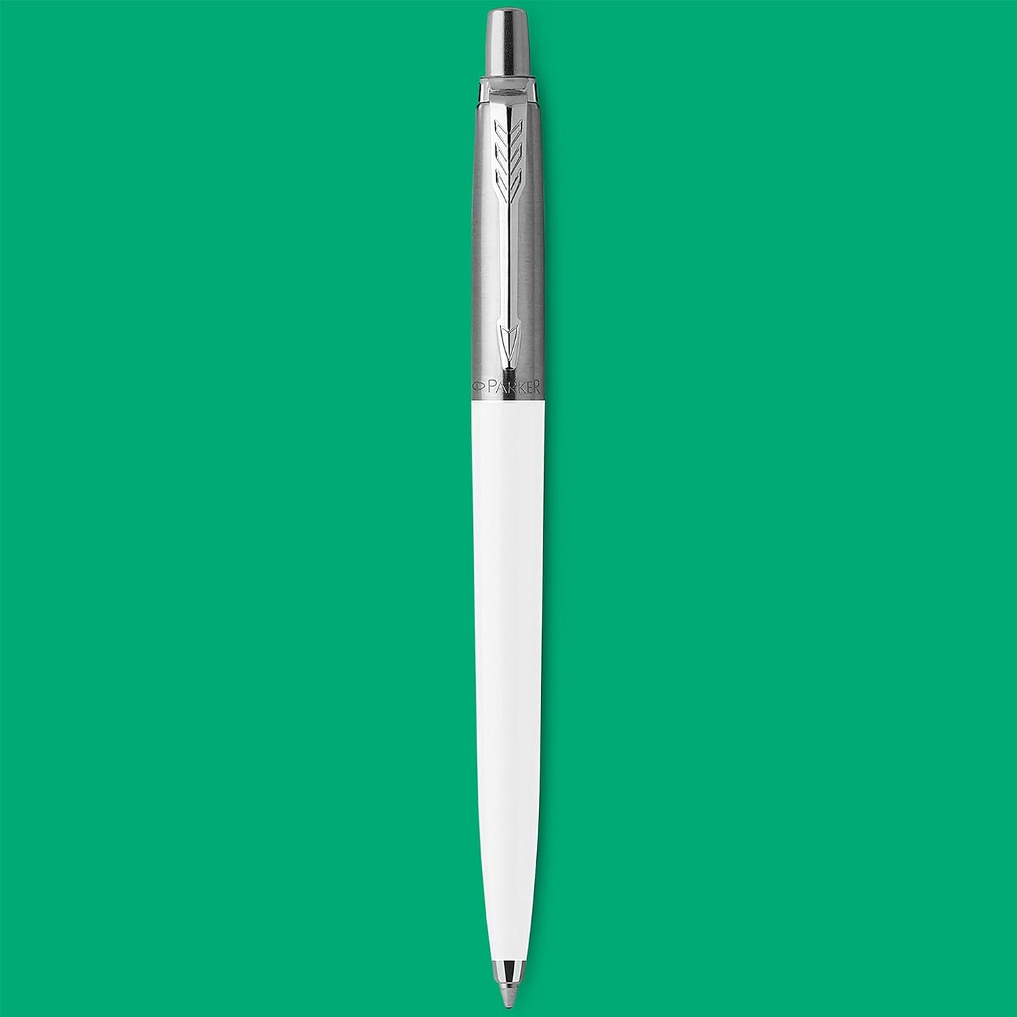 PARKER Jotter Originals Ballpoint Pen, Classic White Finish, Medium Point, Blue Ink (Pack of 2