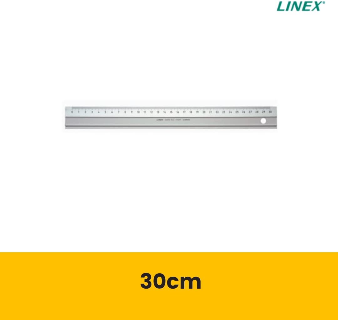 Linex 30cm Silver Hobby Cutting Ruler, E2930M
