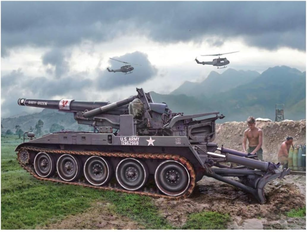 Italeri 6574S Replica Faithful Model Making Crafts Hobby Gluing Plastic Kit Assembly 1:35 M110 Self Propelled Howitzer