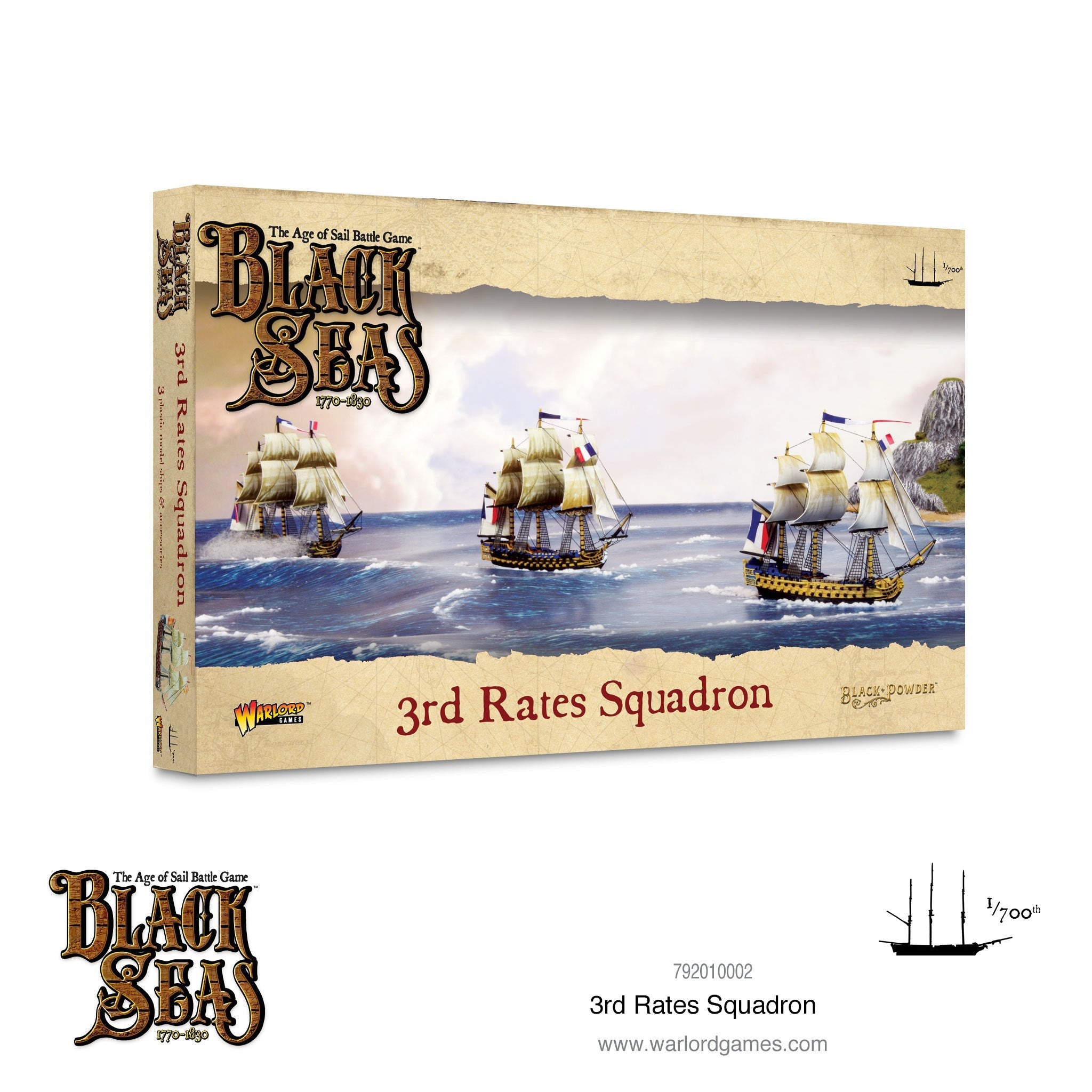 Black Seas The Age of Sail 3rd Rates Squadron for Black Seas Table Top Ship Combat Battle War Game 792010002