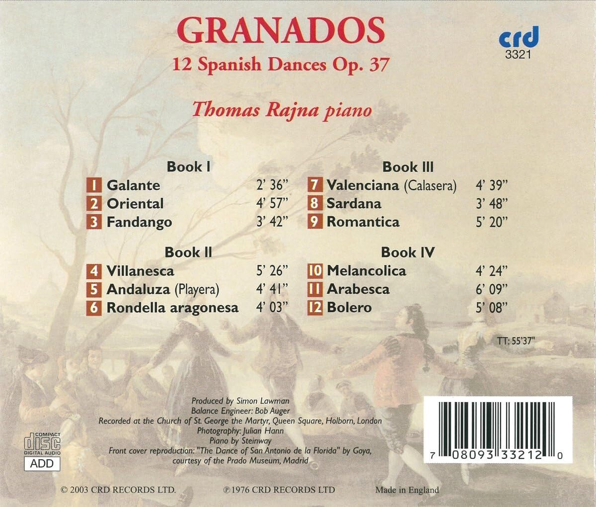 Granados: 12 Spanish Dances Op. 37