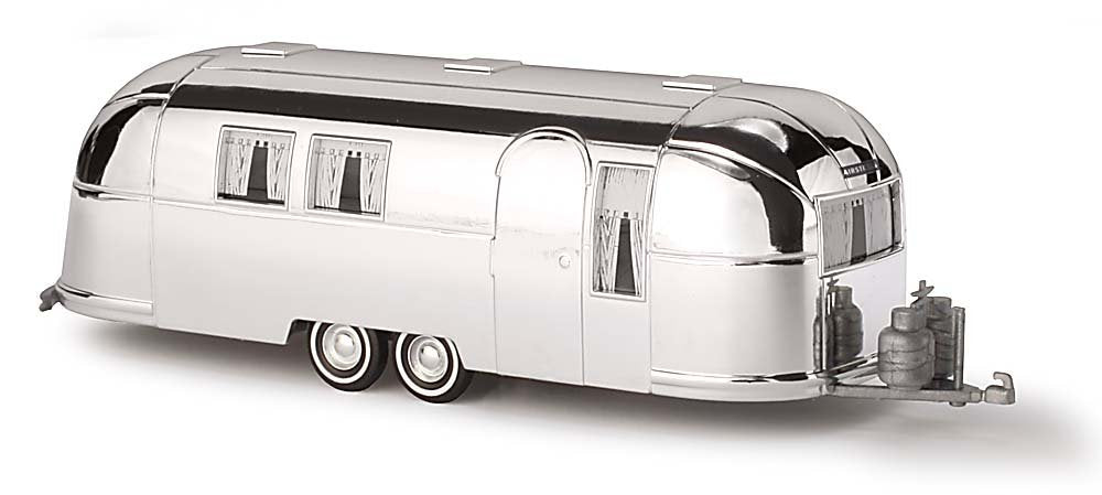 Busch 44982 Airstream Trailer 1958 Silver HO Scale Model , White