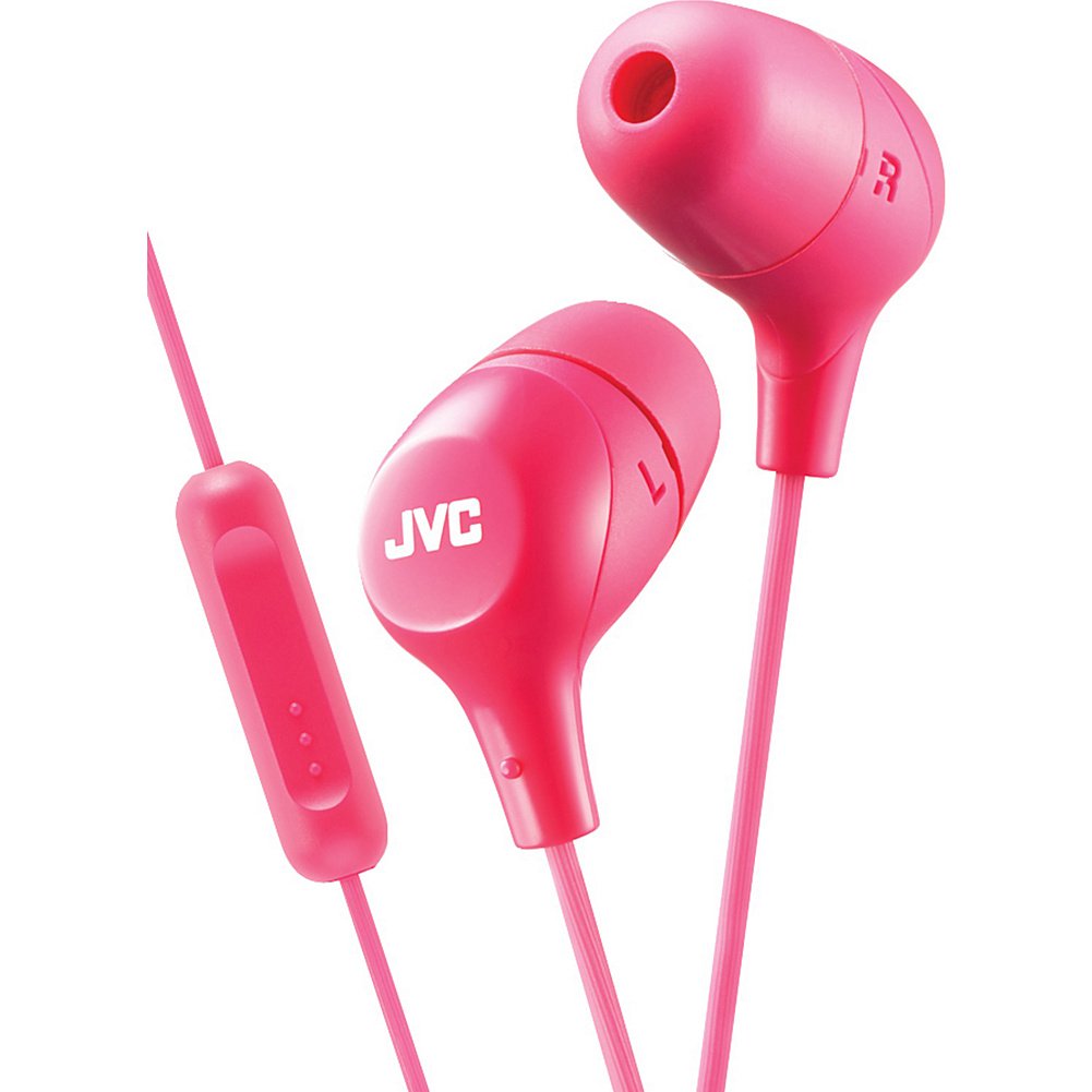 JVC HAFX38MP Marshmallow Earphones With Microphone & In-line Remote (Pink) Pink One size