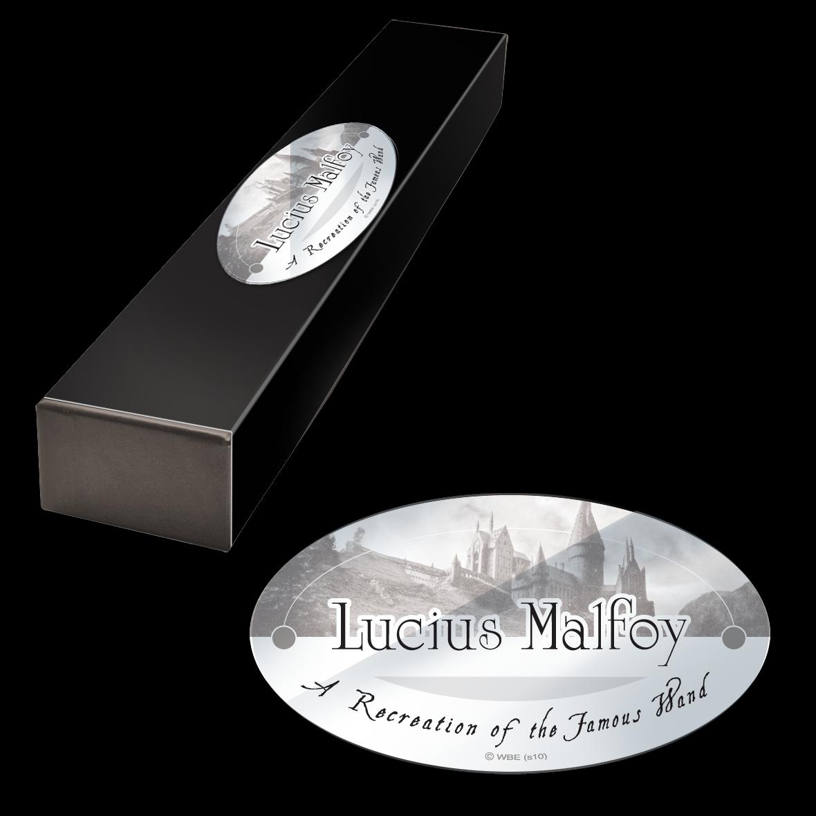 The Noble Collection - Lucius Malfoy Character Wand - 15in (37cm) Wizarding World Wand With Name Tag - Harry Potter Film Set Movie Props Wands