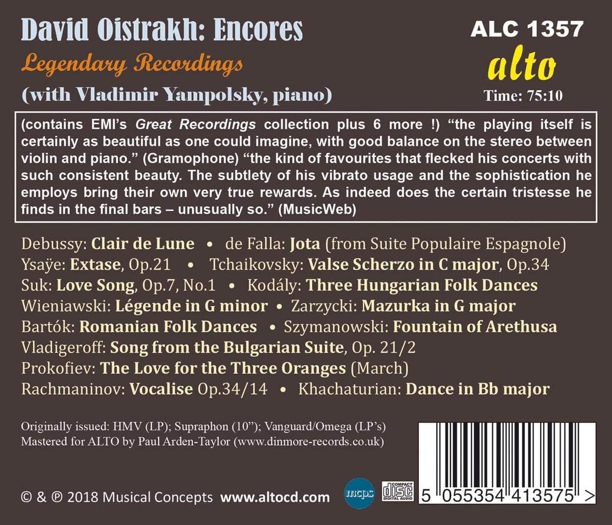 David Oistrakh: Encores