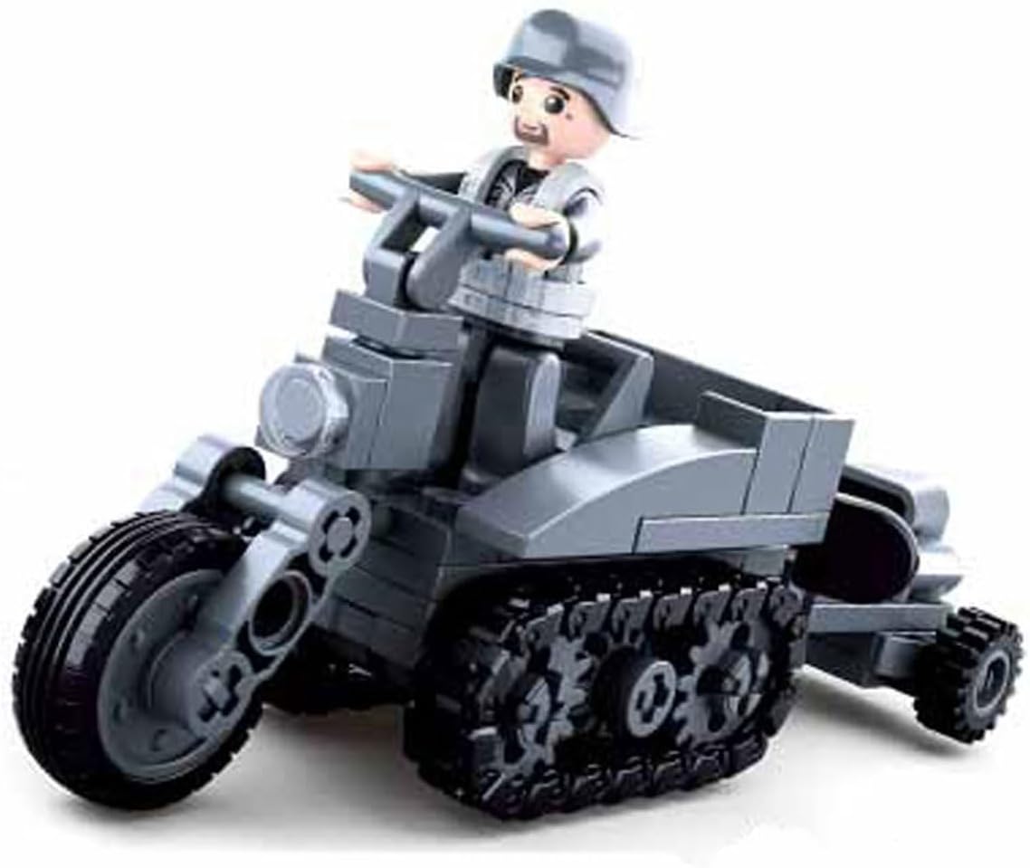 Sluban Klemmbausteine SL07171, WWII - miniset halve kettingkracht (109 delen) , speelset, klembouwstenen, soldaten, met speelfiguur, Army WWII, kleurrijk