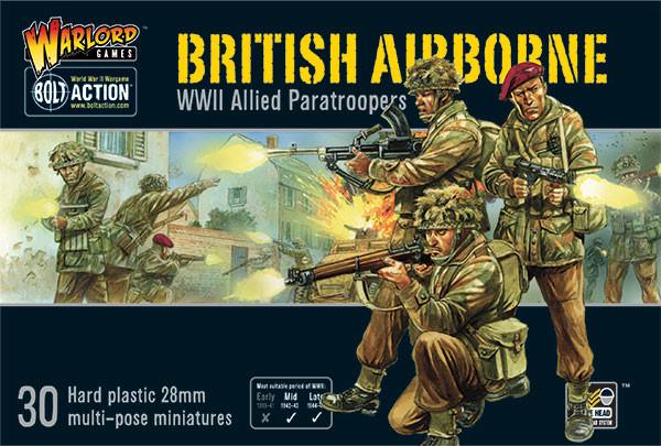 British Airborne Allied Paratroopers - 28mm Scale Plastic Miniatures for Bolt Action by Warlord Games - Highly Detailed World War 2 Miniatures for Table-top Wargaming