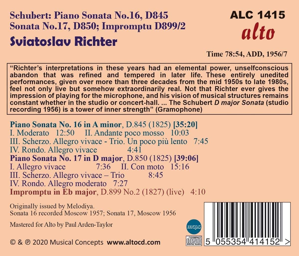 Schubert: Piano Sonatas Nos. 16 & 17, Impromptu No. 2