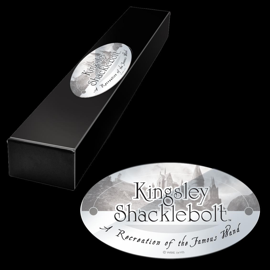 The Noble Collection - Kingsley Shacklebolt Character Wand - 14in (35.5cm) Wizarding World Wand With Name Tag - Harry Potter Film Set Movie Props Wands