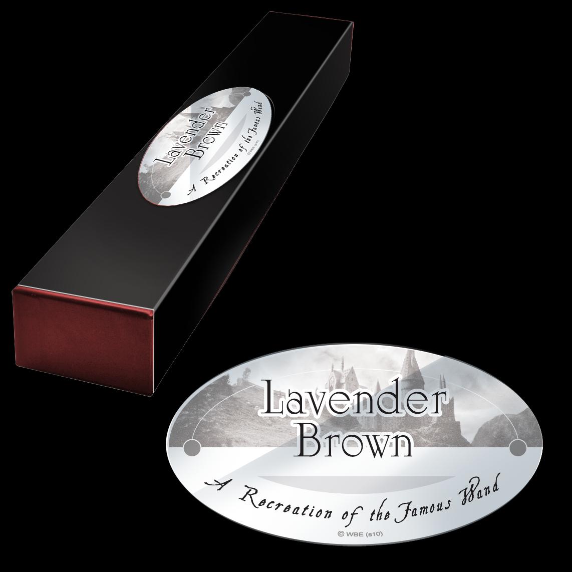 The Noble Collection - Lavender Brown Character Wand - 15in (38cm) Wizarding World Wand With Name Tag - Harry Potter Film Set Movie Props Wands