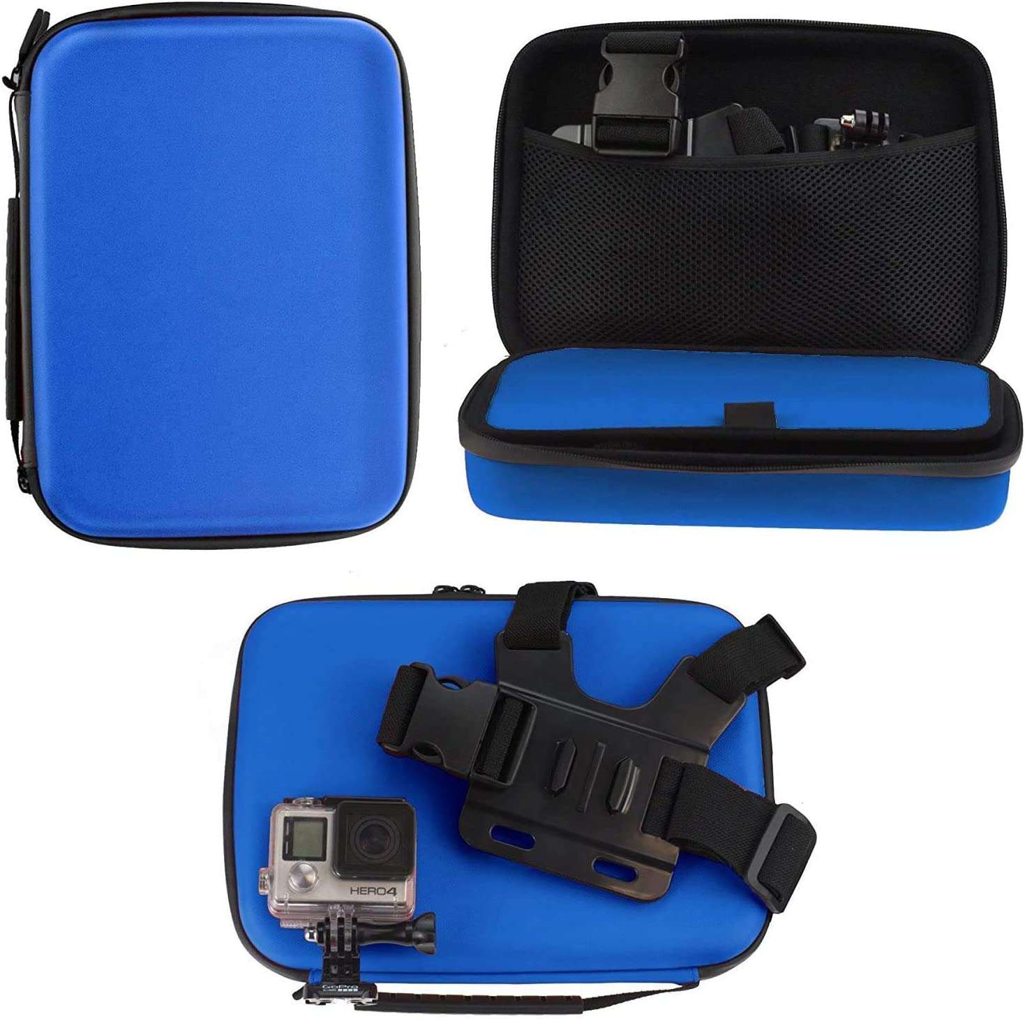 Navitech Blue Headphone Case for audio-technica ATH-SR50