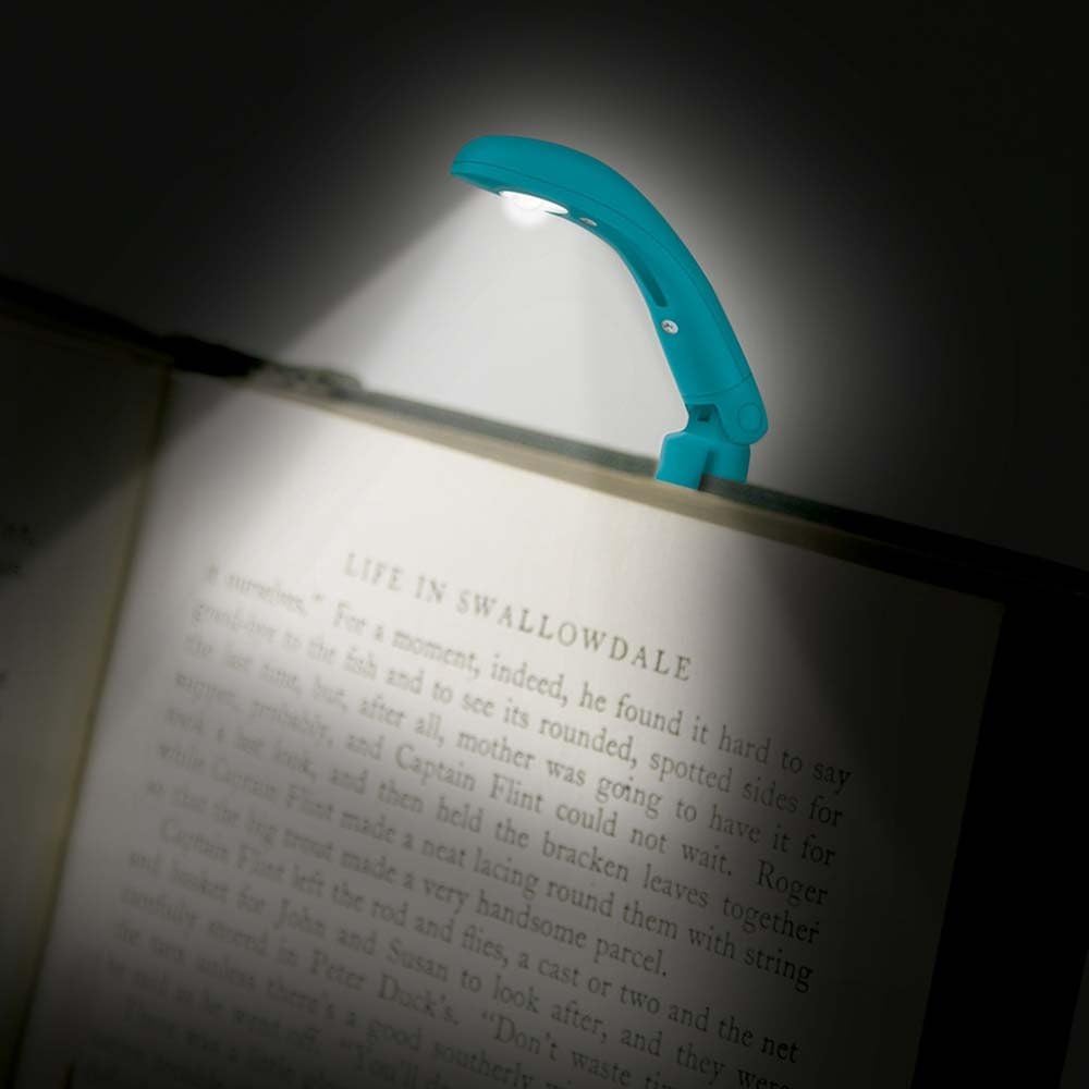 IF Really Tiny Book Light (Blue) – Compact Reading Lights for Books in Bed – Flexible Book Light Clip On – A Great Book Lamp with Batteries Included