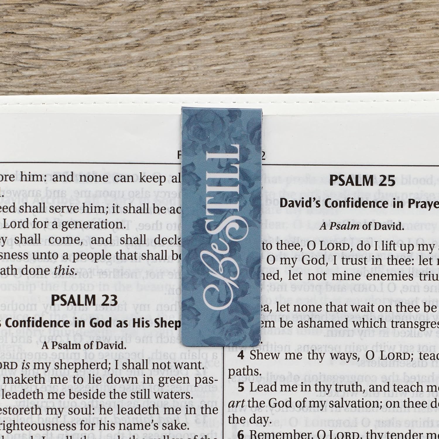 Christian Art Gifts Set of 6 Be Still and Know - Psalm 46:10 Purple Roses Inspirational Magnetic Bible Verse Bookmark with Scripture, Size Small 2.3" x .75"
