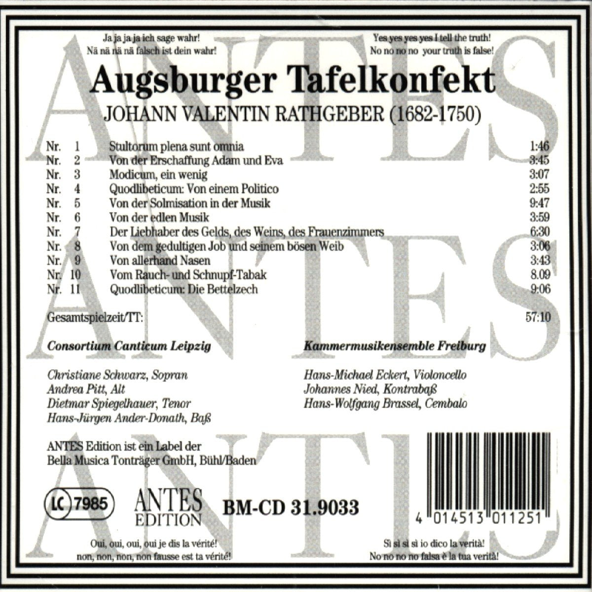 Augsburg Tafelkonfek Sing Rathgeber