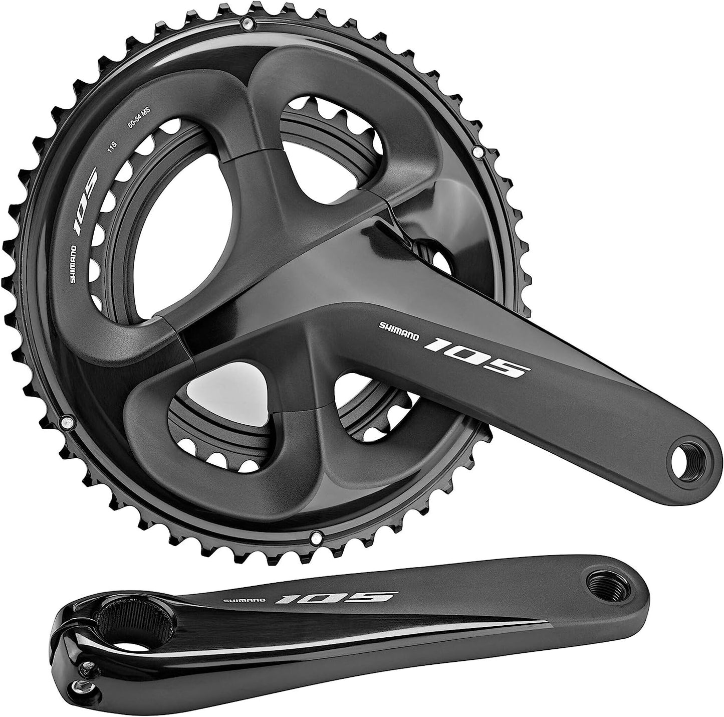 Shimano FC-R7000 105 double chainset, HollowTech II 170 mm 50 / 34T, black